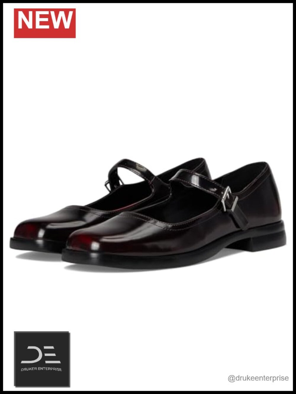 Madden Girl Dominic Women's Mary Jane Flat PU Faux Leather Buckle